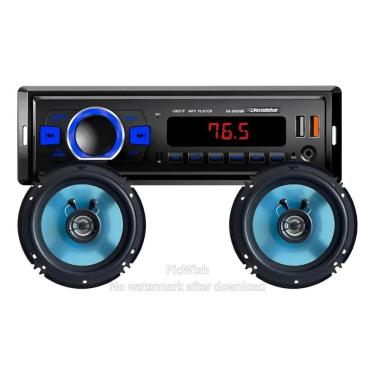 Imagem de Kit  Auto Radio Bluetooth 2660BR Auto Falante 6.5 - Roadstar