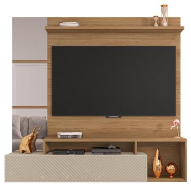 Imagem de Painel Bancada Para TV até 65 Polegadas Marrom Inbox Caemmun