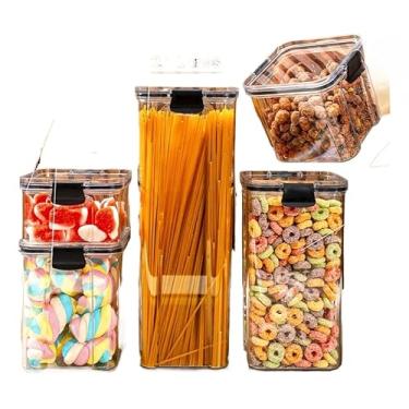 Imagem de Monte Seu Kit De Potes HerméTicos Para Mantimentos - Organizador De Cozinha Para Dispensa E ArmáRio(Kit 6-5 Potes)