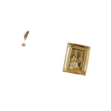 Imagem de Fenteer Escultura de Folha de Metal Abstrata Nórdica, Ornamento com Moldura de Vidro de Resina, Porta-cartões para Mesa, Parede, Decoração de Casa, Quarto, Es