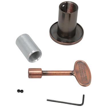 Imagem de Supplying Demand LLFLGKIT-AC Lareira | Kit de válvula de gás de isqueiro com flange universal e chave de cobre antigo de 7,6 cm