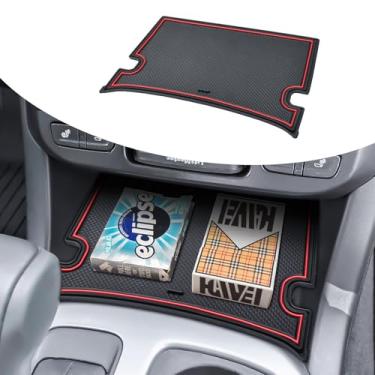 Imagem de HGWEI Organizador de console central compatível com acessórios Chevy Colorado/GMC Canyon 2015-2022, painel de armazenamento oculto com bolso USB, compartimento secreto, capa vermelha (sem carregador