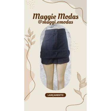 Imagem de Short Saia Alfaiataria Preto Casual e Elegante - Maggie