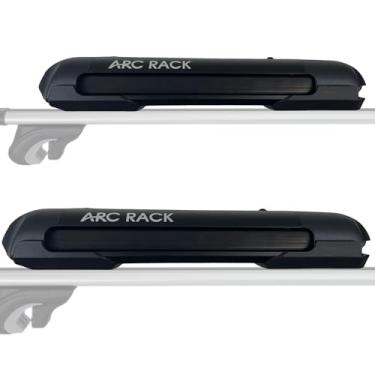 Imagem de Transportador multiuso pequeno de 45,7 cm, transporte 2 esqui, 2 pranchas de snowboard, 4 varas de pesca. Design de espaço de teto de meio veículo. Carregue caixa de carga/rack de caiaque em um lado