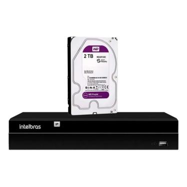 Imagem de Gravador Ip Nvr 8 Canais Poe Nvd 1408 P + Hd 2 Tb Purple Intelbras