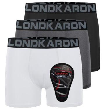 Imagem de Cuecas boxer juvenis Londkaron G-Large, pacote com 3 cuecas de proteçã