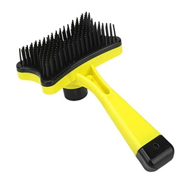 Imagem de HEEPDD Escova de Limpeza de Animais de Estimação, Pincel de Cabelo Liso e Limpador Curto e Longo e Longo do Cabelo para Cães Gatos Remove Suavemente (Amarelo)