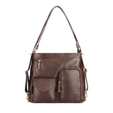 Imagem de Bolsa mochila de couro liso Érica