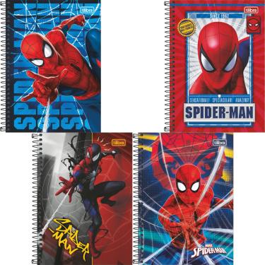 Imagem de CADERNO ESPIRAL CAPA DURA 1/4 SPIDER MAN 80F SORTIDO TILIBRA