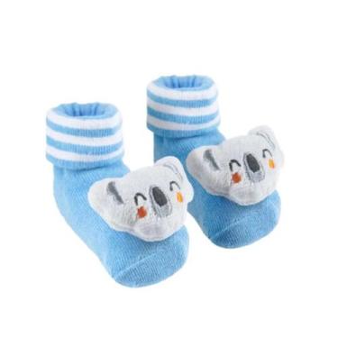 Imagem de Meias Infantil Antiderrapante Com Chocalho Coala 14484 Buba