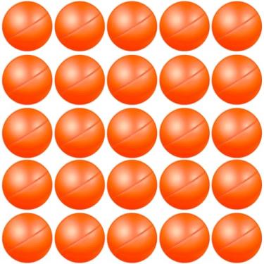 Imagem de VOSAREA 25pcs 4cm Lottery Balls Plastic Hollow Bingo Balls Raffle Balls Round Vending Machine Capsules Game Balls Props for Party (Orange)