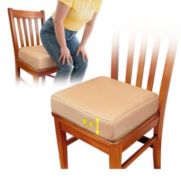 Imagem de Almofada de cadeira extra grossa, almofada de assento elevatória para adultos, elevação fácil para idosos, almofada de elevação de assento de cadeira de escritório almofada extra firme com alça de