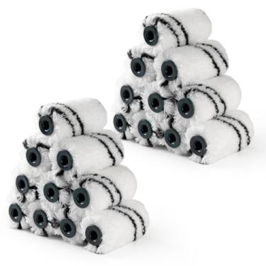 Imagem de CoatPro Twools Pacote com 20 mini capa de rolo de pintura de 5 cm (cochilo de 9,5 cm), ferramentas de pintura de nível profissional, adequadas para reparar pequenos rolos de tinta em paredes, portas