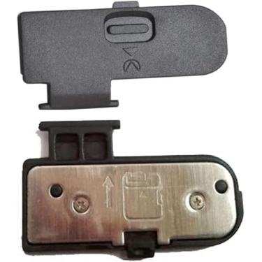Imagem de Dromirow Tampa de encaixe da tampa da câmara da porta da bateria apenas para peça de reparo da câmera Nikon D3100 (2 peças)