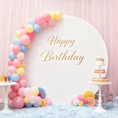 Imagem de Capa de fundo de arco redondo para aniversário