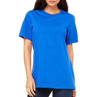Imagem de Bella 6400 Camiseta feminina de manga curta de jérsei relaxado – Verdadeiro Royal44; Grande