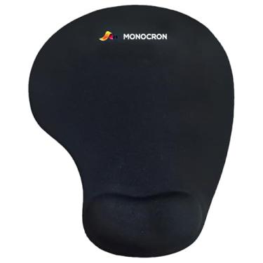 Imagem de Mouse Pad com Apoio Ergonômico Preto Base Antiderrapante 228x192mm Mousepad Monocron MN-MP231