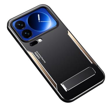 Imagem de HAOMRIYL Capa para Xiaomi 17 Pro Max/17 Pro/17, com suporte oculto, capa traseira fosca, proteção para câmera, capa de telefone ultrafina, preta, 17 Pro
