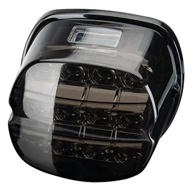 Imagem de HAZAWA Lâmpada traseira de LED Layback, luz de freio traseira, conjunto de luzes traseiras fumê compatível com Harley Davidson Sportster 883 1200 Dyna Road King Electra Glide Softail Street Glide
