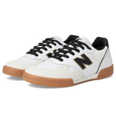 Imagem de New Balance Tênis de skate unissex adulto Tom Knox-600, Branco/preto, 9 Women/7.5 Men