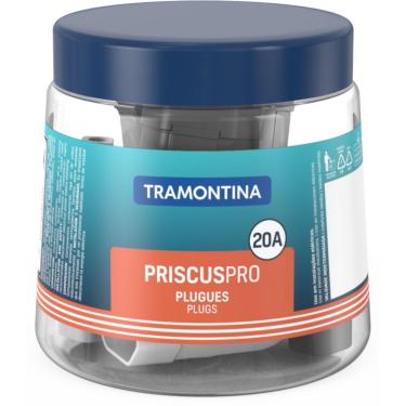 Imagem de Plugue Fêmea 2p+t 20a 250v~ Cores Preto E Branco - Emb. Pote Pequeno