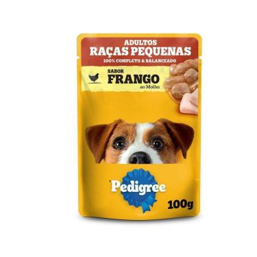 Imagem de Ração Úmida Pedigree Sachê Frango ao Molho para Cães Adultos de Raças Pequenas 100 g