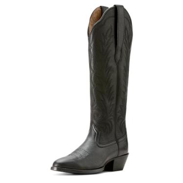 Imagem de Ariat Bota feminina Heritage R Toe Tall Stretchfit Western, Cervo preto, 42