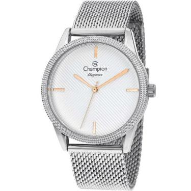 Imagem de Relógio CHAMPION feminino analógico prata esteira CN24397Q