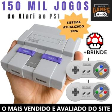 Imagem de Mini Console Retro Super Nintendo com 150 mil jogos + 2 Controles Super 3D Games [video game] [video game]