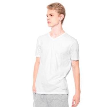 Imagem de Camisetas Calvin Klein Underwear V-Neck Brancas Pack 2UN-Masculino