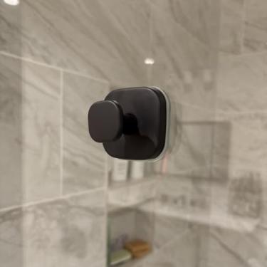 Imagem de 1 gancho de ventosa para chuveiro, ganchos de chuveiro resistentes para parede de banheiro, janelas de vidro, portas lisas para pendurar toalhas, roupões, casaco, gancho reutilizável com ventosa para