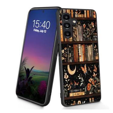 Imagem de Bxgolkgd Projetada para Galaxy A17 5G, capa protetora antiderrapante de silicone TPU macio e fino à prova de choque para Samsung Galaxy A17 5G 2025 de 6,7 polegadas - Vintage Bookstack Floral