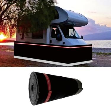 Imagem de CUIOUBXI Rodapé de RV de fácil instalação para trailer de viagem Rodapé de 35 polegadas de altura para exterior de casa móvel espessamento e endurecimento Rv armazenamento, 18/18.3 m (19 m/62 pés)