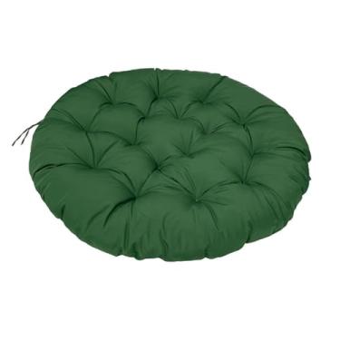 Imagem de IEUDNS Almofada para assento de cesta suspensa, almofada para assento de pátio, tapete leve e confortável para cadeira de balanço, para gramado, jardim ao ar, Verde 50cm