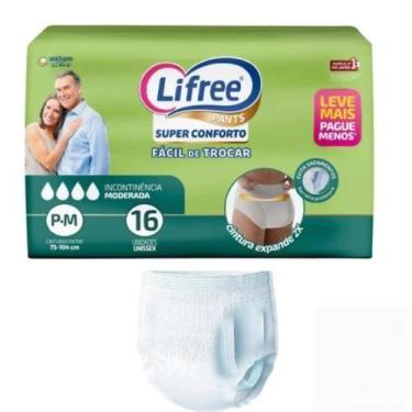 Imagem de Fralda Geriátrica Adulto Descartável Unissex PANTS LIFREE P e M 16 Uni