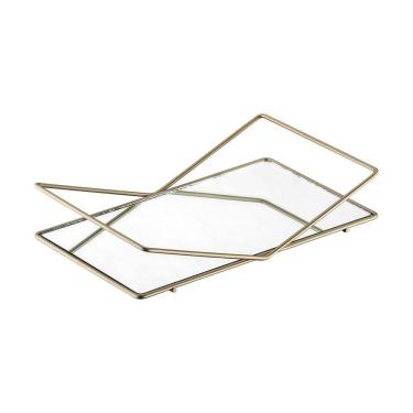 Imagem de Bandeja Hara Jade Espelhada 25 X 15 Cm Cor:champanhe