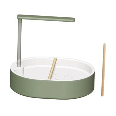 Imagem de Baoblaze Banheira automática multifuncional com bomba para papagaios, alimentada por USB, ideal para calopsitas, periquitos e agapornis, Verde