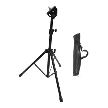 Imagem de Almencla Suporte para bateria de 8 polegadas, portátil, com altura e ângulo ajustáveis, pés antiderrapantes e ideal para prática com pads de bateria.