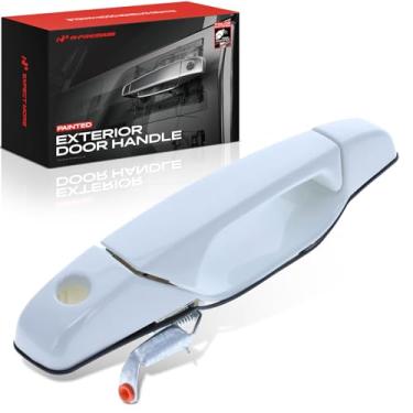 Imagem de A-Premium Maçaneta de porta externa pintada com motorista dianteiro - compatível com Chevrolet Silverado 1500 2007-2013, Tahoe, Avalanche, Suburban 2500 e GMC Sierra, Yukon e Cadillac ESV EST, branco