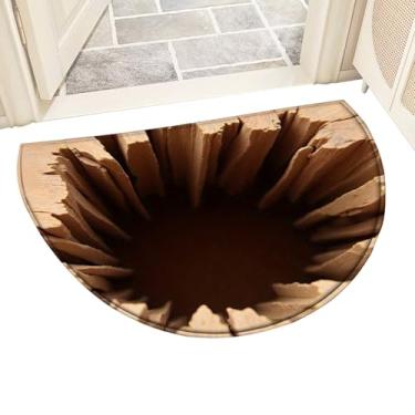 Imagem de Tapete Ilusão De Ótica,Tapete Lavável - De Porta Com Efeito Buraco 3D | Para Quarto Sala Cozinha Interior Exterior Escritório Dormitório Apartamento Hotel