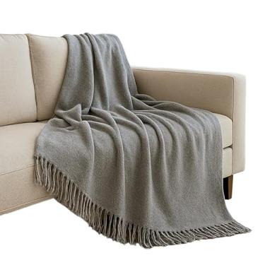 Imagem de Manta 2,40m x 1,80m Gigante Para Sofá Luxo King Tipo Capa Protetora Algodão- Revestimento Luxuoso para Sala de Estar(Cinza)