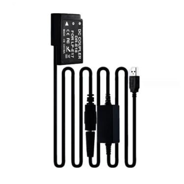 Imagem de Acoplador CC LP-E17 Kit adaptador de energia de bateria falsa para Canon 77D 800D 200D R8
