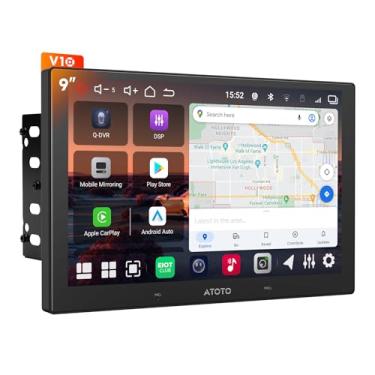 Imagem de ATOTOMOVE V10 Ultra 8-Core 22.9 cm Double Din Android 14 Car Stereo, 6+128G QLED Touchscreen Wireless CarPlay Android Auto Rádio automotivo com sistema DriveKaraokê, Bulit--in ChatGPT, 4G LTE, WiFi