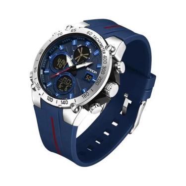 Imagem de Relógio Esportivo Masculino À Prova D'Água Com Duplo Display Analógico