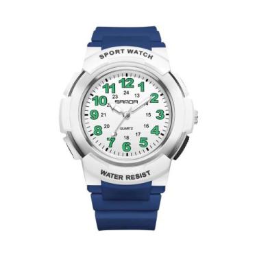 Imagem de Relógio De Pulso Estudantil Colorido À Prova d'Água SANDA 6308 Com Mos