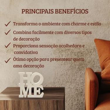 Imagem de Palavra Decorativa Home Decoração Criativa para Ambientes Modernos e Aconchegantes Sala Quarto(Branco)