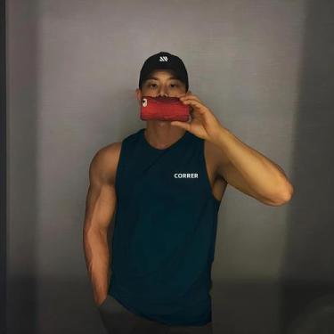 Imagem de Camiseta Regata Masculina De Verão Respirável Sem Mangas Para Academia