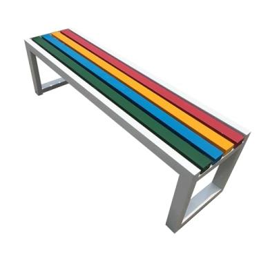 Imagem de Banco de madeira para jardim e pátio, banco de costas nuas, banco traseiro ao ar livre, bancos de pátio, banco ao ar livre, para varanda, praia ao ar livre, banho de sol, pátio, piscina, quintal