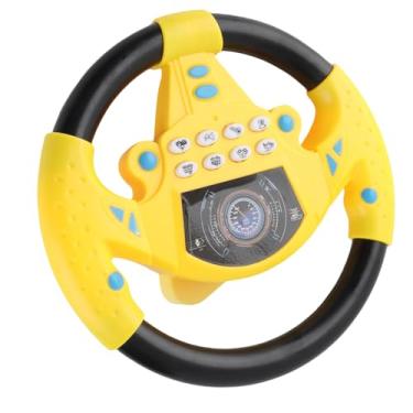Imagem de Generic Música Infantil Copiloto Volante Brinquedo Interativo Imitação de Som de Carro Ferramenta Educacional para Bebês, Com Ventosa para Brincadeiras Imaginativas (Amarelo)