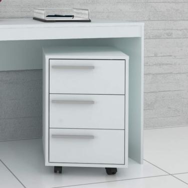 Imagem de Gaveteiro 3 Gavetas Siena Móveis Branco Tx/branco Tx